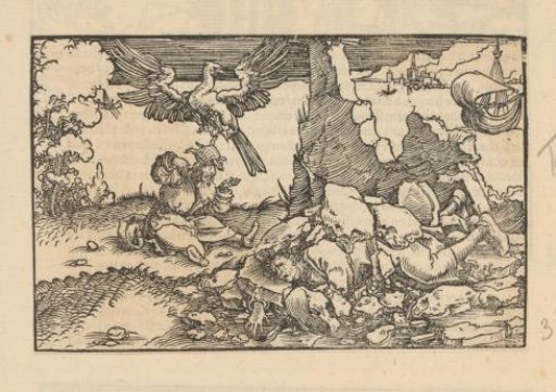 Death of Aeschylus and a Man Struck by a Stone