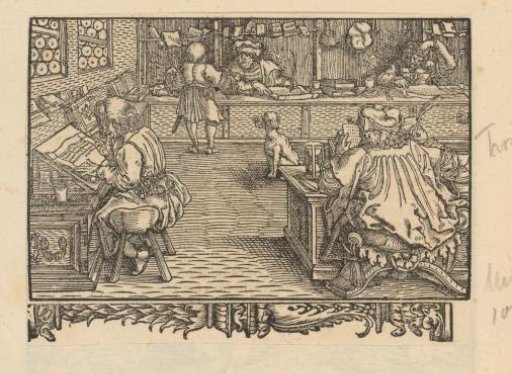 Men Reading in a Library