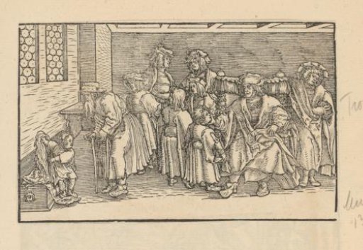 Father in a Large Chair Surrounded by Family