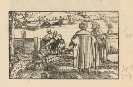 Fish market on the shore of a lake