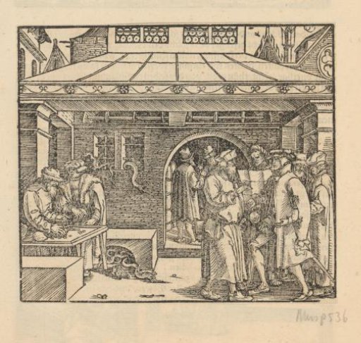Men Selling a House from Which Snakes Emerge