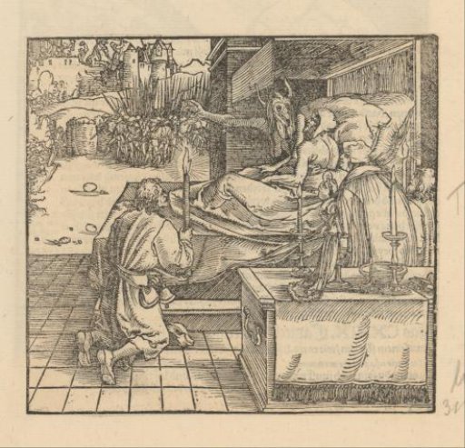 Demon at a deathbed and the siege of a city