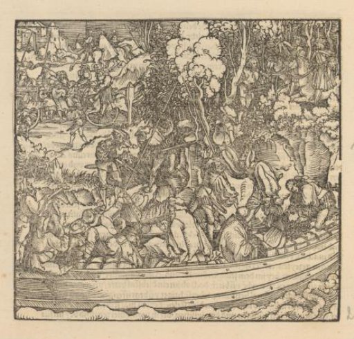 Robbers fleeing in a boat