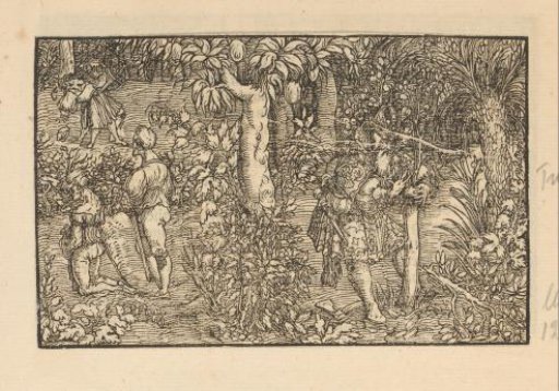 Ruler holding a tree stump while people are being killed