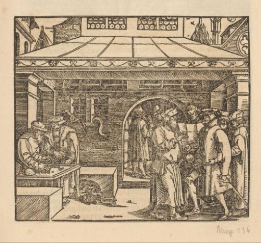 Men selling a house from which snakes emerge