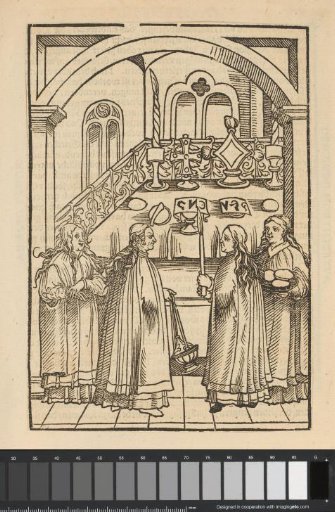 Clergy at an altar