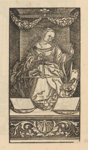 Woman weighing the inner against the outer