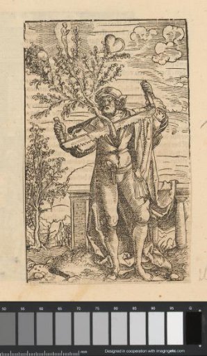 A Man Sawing Down a Tree Growing from His Chest