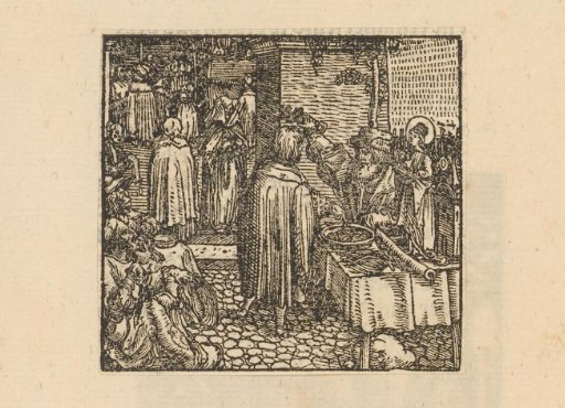 Crowd at the entrance of a church