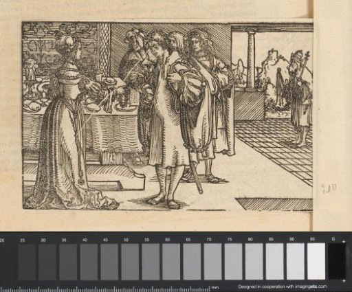 Man receiving a prize from a young woman