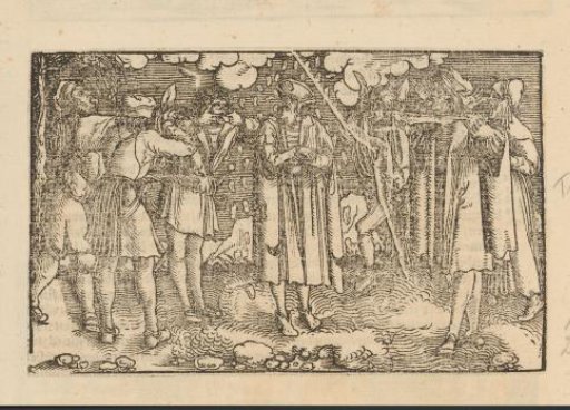 Men mocking the man in the middle while it is raining tongues