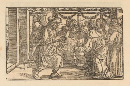 Young and old man holding a book