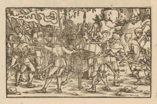 Peasants hold back soldiers