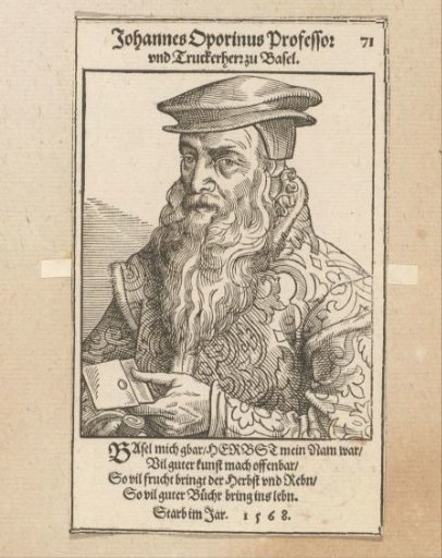 Portrait of Johannes Oporinus