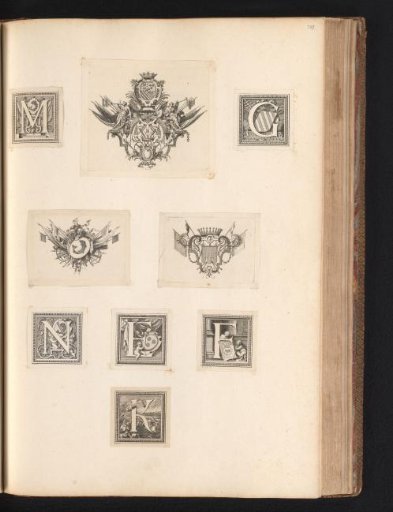 Six initials and three cul-de-lampes