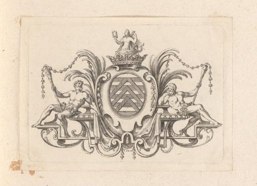 Cul-de-lampe with the coat of arms of La Rochefouchald