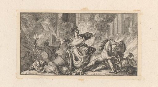 Vignette with Bellona in her chariot