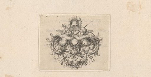 Cul-de-lampe with two putti