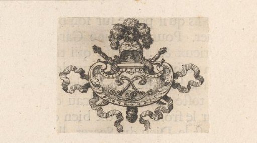 Cul-de-lampe with the king's initials on a shield