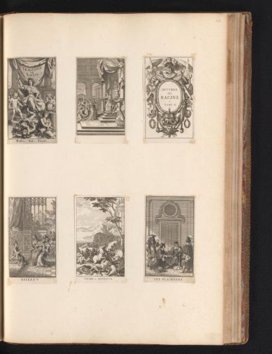 Two title pages and four prints from the oeuvre of Jean Racine