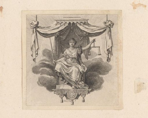 Cul-de-lampe with Justitia