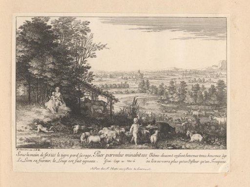 Landscape with a child as shepherd