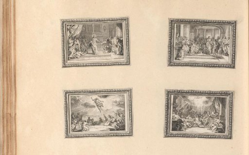 Four prints from: Figures de la Passion D.N.S. Jesus Christ, depicting the Passion of Christ