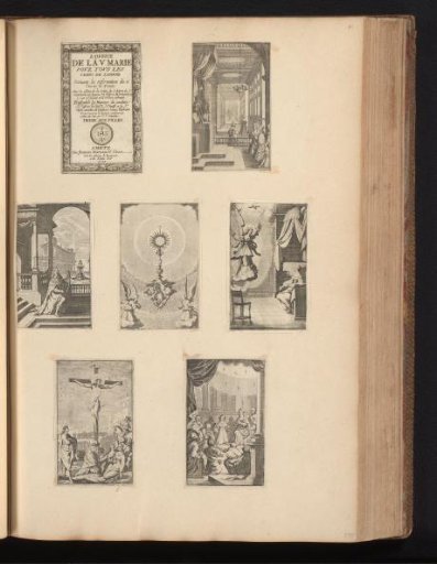 Title page and six prints for: Pierre Canisius, L'Office de la V. Marie Pour Tous les Temps de Lanneé, 1690