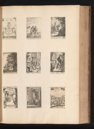 Title print and eight prints with depictions relating to the Order of the Trinitarians