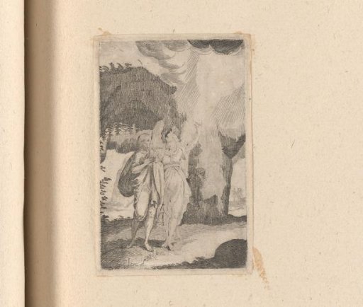 Man with guardian angel
