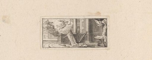 Vignette with kneeling David