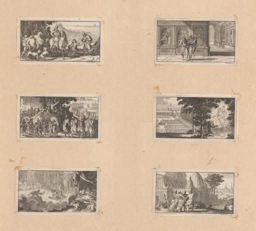 Six prints with representations of St. Paulinus of Nola
