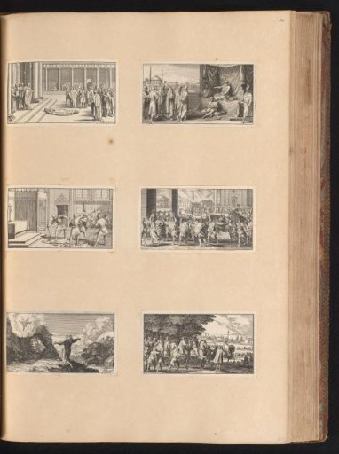 Six vignettes from various parts of Abbé Claude Fleury's 'Histoire ecclésiastique (...)'