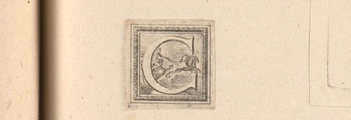 Initial 'C' with Apollo in his chariot