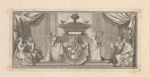 Vignette with a View of a Tomb Monument in a Chapel