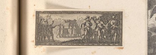 Vignette with the Ark of the Covenant brought to Jerusalem