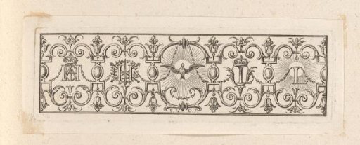 Vignette with the Holy Spirit in an Ornamental Frame