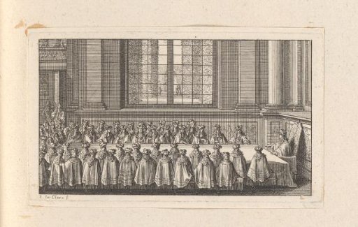 Vignette with the Knights of the Order of the Holy Spirit Around a Table