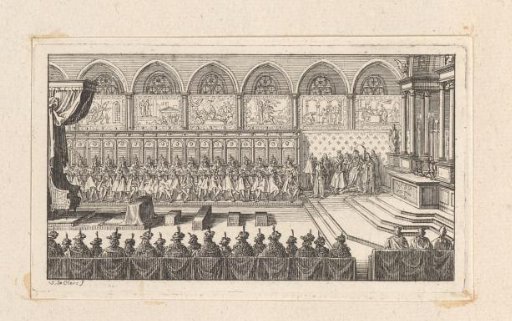 Vignette with the Knights of the Order of the Holy Spirit Around a Table in the Couvent des Grands-Augustins