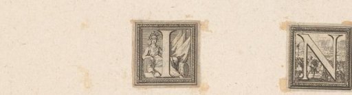 Initial 'I' with Minerva