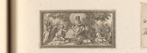 Vignette with Apollo on Parnassus