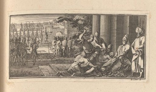 Vignette with the Murder of the Mother of Sultan Mahomet Han