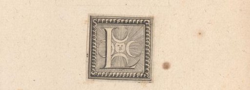Initial 'L' with the Sun and Four Moons
