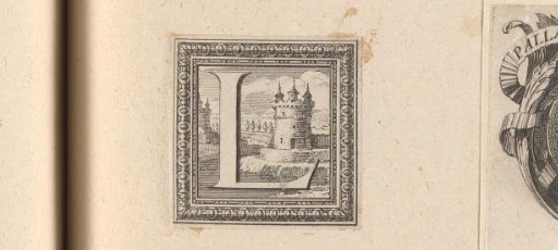 Initial 'L' with a Tower in a Landscape