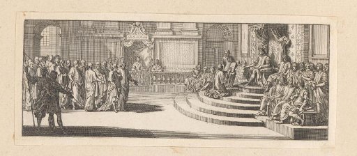 Vignette with the founding of the parliament in 1303 in Toulouse