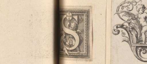 Initial 'S' with two angels