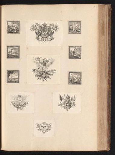 Five cul-de-lampes and six initials relating to Charles V