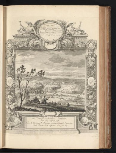 Battle of Sinzheim, in a cartouche
