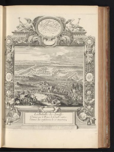 Battle of Seneffe, in a cartouche