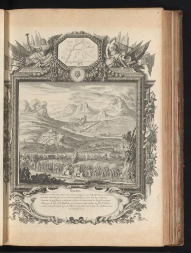 Battle of Salins, in a cartouche